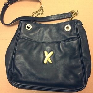 Vintage Paloma Picasso Black Leather Shoulder Bag